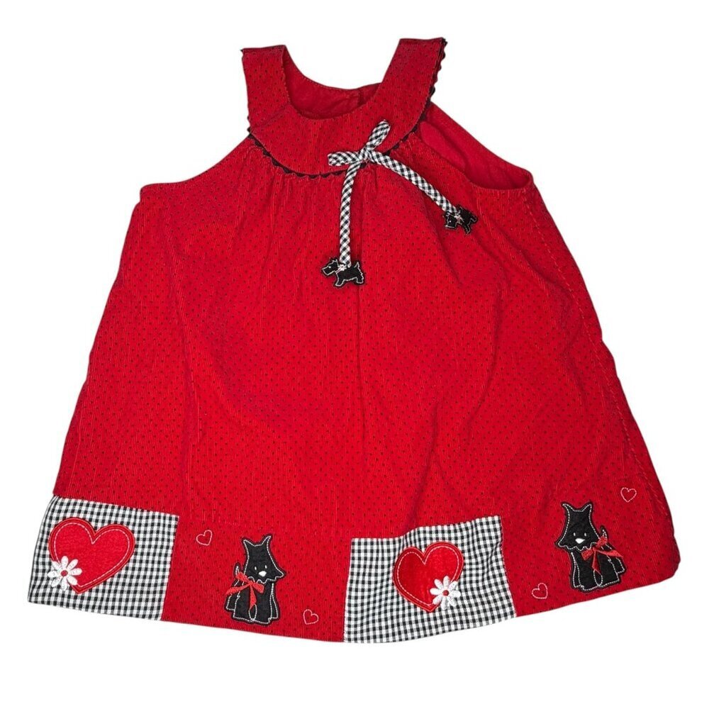 Vintage Rare Too Velvet Jumper Cotton Dress Size 4T